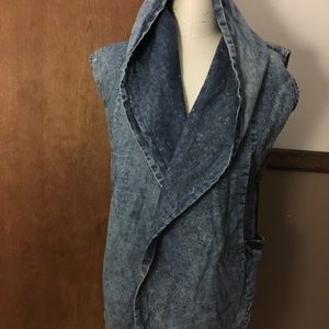 Jean hooded vest